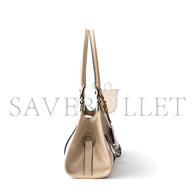 PRADA SMALL PUSH-BUTTON LEATHER HANDBAG 1BG580 (26*18*12cm)